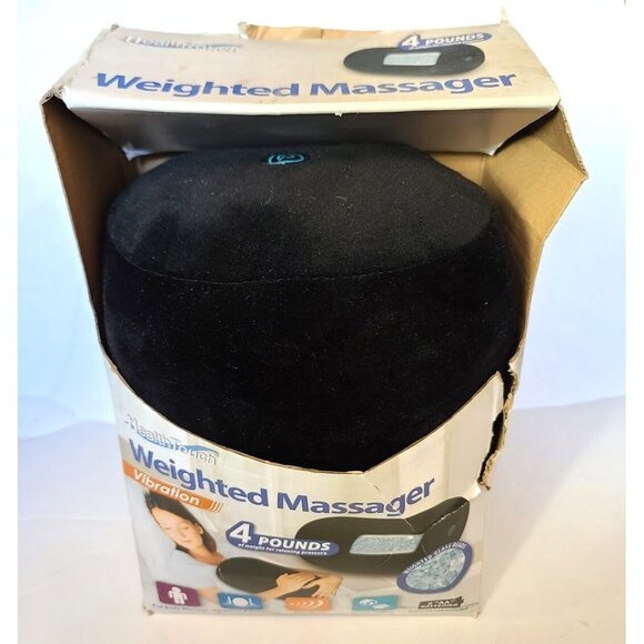 HealthTouch Weighted Massager 4 lb Vibration Battery Operated H-5346-2BK NIB - Picture 2 of 7
